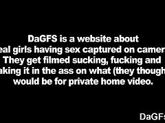 Кареглазой бляди вставили хер в глубокую бритую писечку по самые яйца